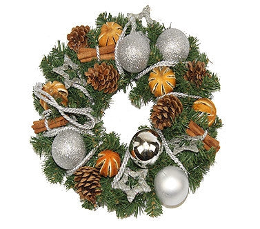 Silver Star Christmas Wreath