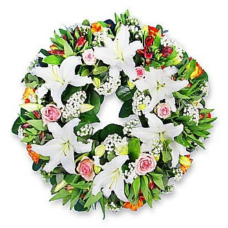 Lilies and Roses Wreath