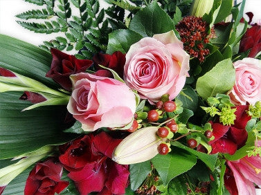 Sheaf with Burgundy Flowers