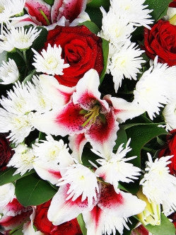 Roses, Chrysanthemum and Lilies Funeral Spray