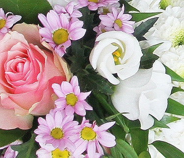 Pink and White Funeral Posy