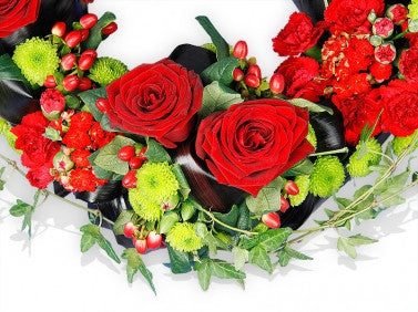 Red Rose and Ivy Wreath