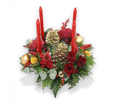 Traditional Christmas Flower Arrangement