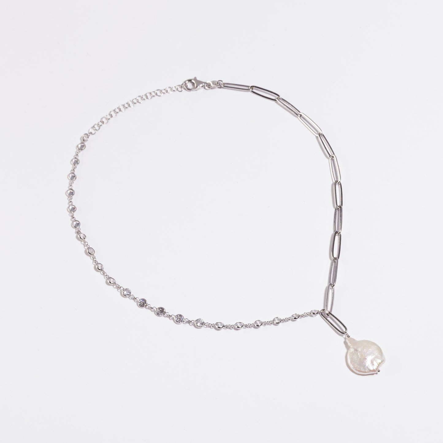 Aspen Pearl Necklace - Silver