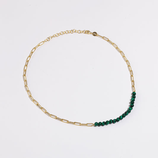 Atlanta Malachite Choker - Gold