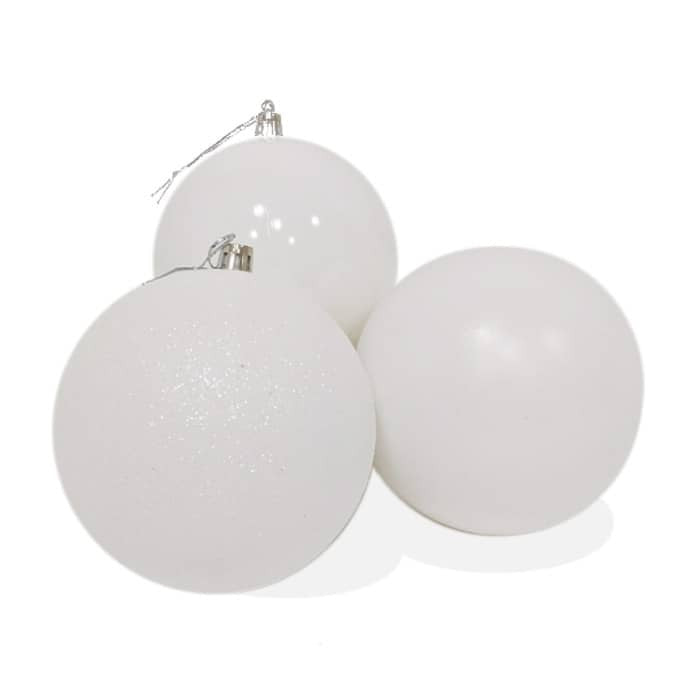 50 x White Baubles