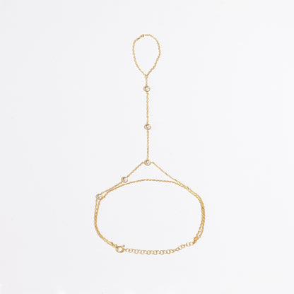 Droplet Hand Chain - Gold