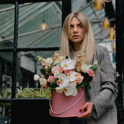 Elegance in Pink Hat Box