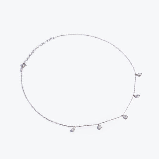 Madrid Droplet Necklace - Silver