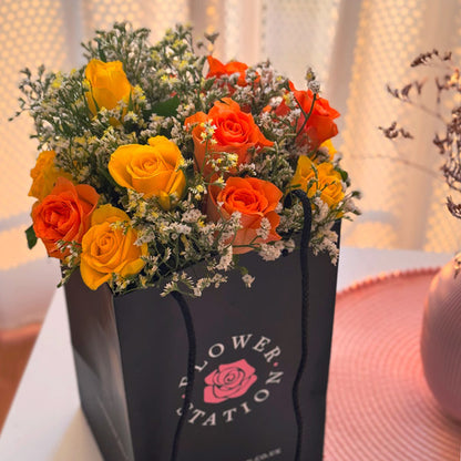 Sunset Bouquet in a Vase