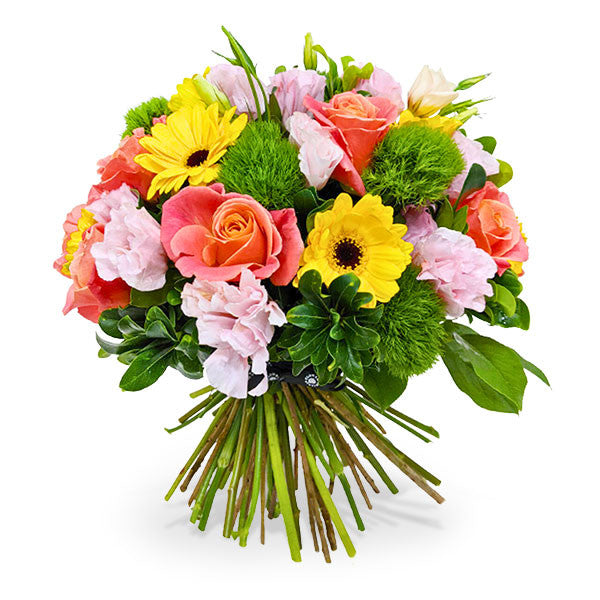 Honey Bee Bouquet with Peach Roses | Flower Delivery – Flower Station