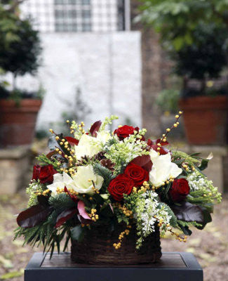 Christmas Flower Basket