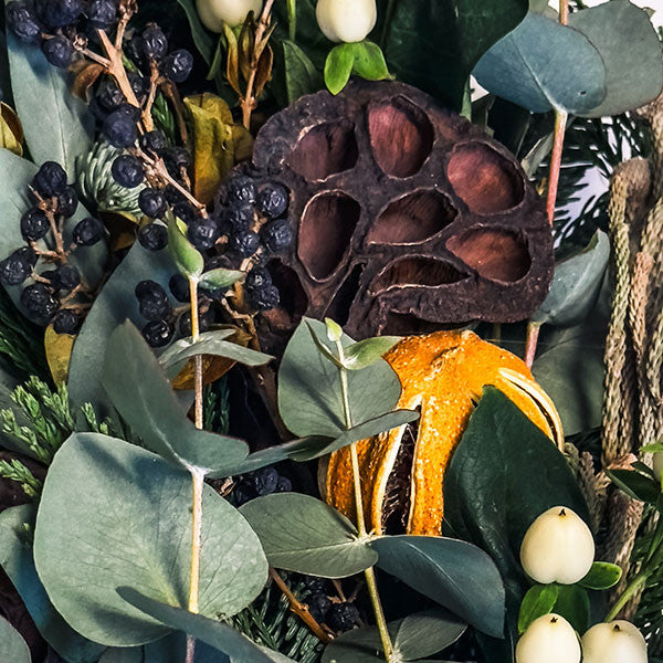 Eucalyptus and Pinecones Christmas Wreath