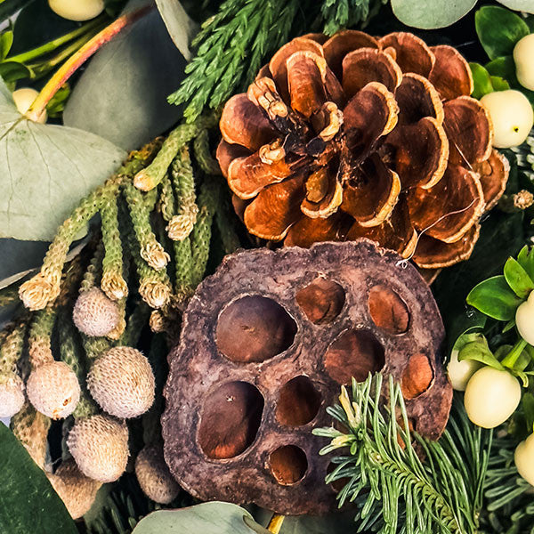 Eucalyptus and Pinecones Christmas Wreath