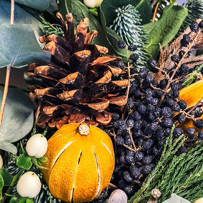 Eucalyptus and Pinecones Christmas Wreath