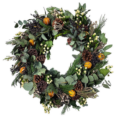 Eucalyptus and Pinecones Christmas Wreath