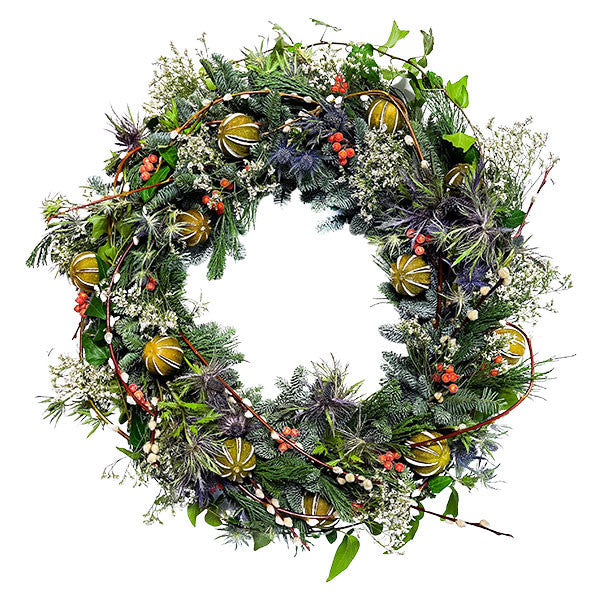 Berries and Willow Christmas Wreath