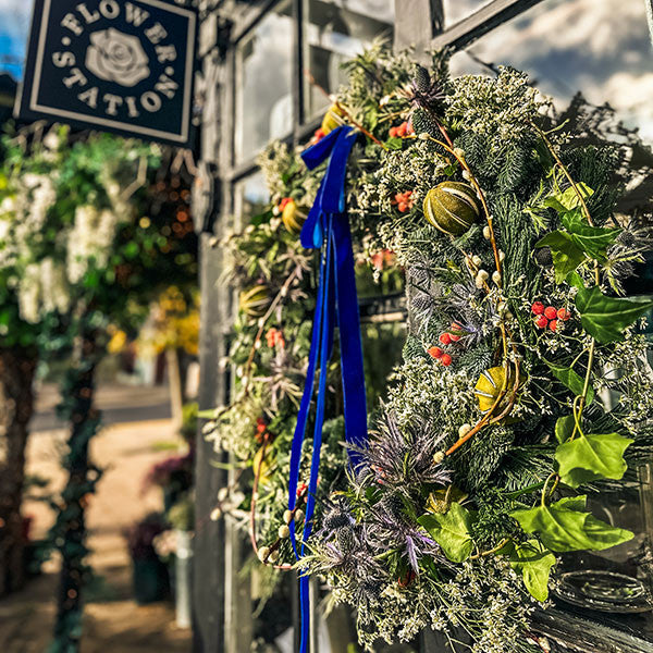 Berries and Willow Christmas Wreath