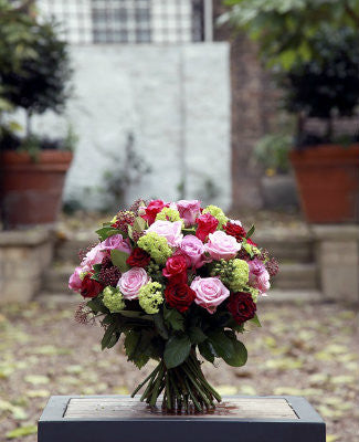 Christmas bouquet with 34 roses