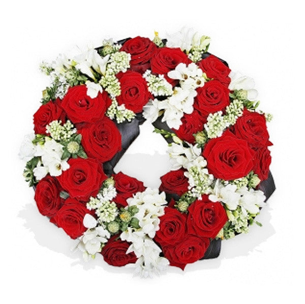 Red and White Wreath