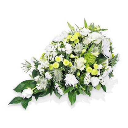 Regular White and Green Funeral Flower Spray