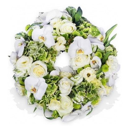 Orchids and Roses Wreath